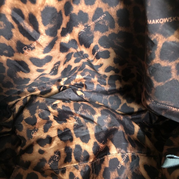 B. Makowsky leather calf hair zebra stripe pattern bag - Picture 7 of 13